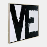 95x47, S/2 Hand Painted Love Frame, Black from Sagebrook Home - Luna Furniture