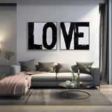 95x47, S/2 Hand Painted Love Frame, Black from Sagebrook Home - Luna Furniture