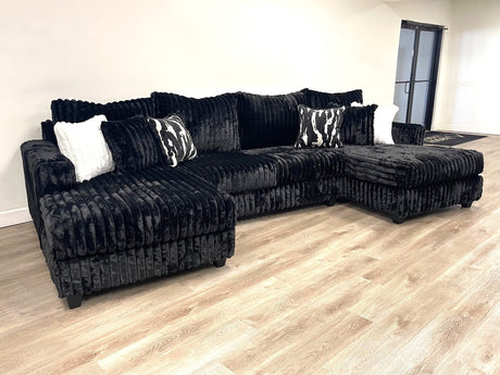 Volna Black Sectional from Happy Homes - Luna Furniture