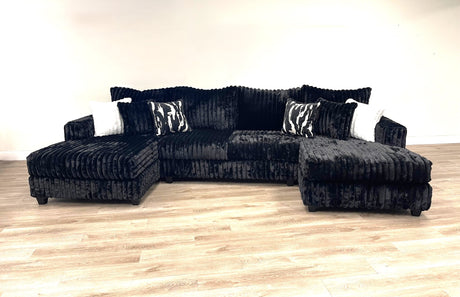 Volna Black Sectional from Happy Homes - Luna Furniture