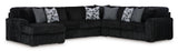 Midnight-Madness Onyx 4-Piece LAF Chaise Sectional from Ashley - Luna Furniture