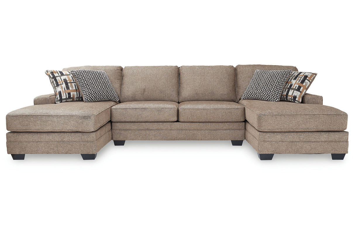 Cannonbrook Nutmeg 3-Piece Sectional with Chaise -  Ashley - Luna Furniture