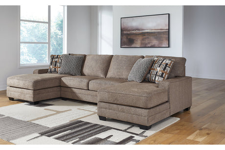 Cannonbrook Nutmeg 3-Piece Sectional with Chaise -  Ashley - Luna Furniture