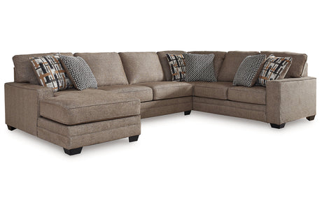 Cannonbrook Nutmeg 3-Piece Sectional with Chaise -  Ashley - Luna Furniture