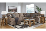 Cannonbrook Nutmeg 3-Piece Sectional with Chaise -  Ashley - Luna Furniture