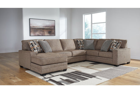 Cannonbrook Nutmeg 3-Piece Sectional with Chaise -  Ashley - Luna Furniture