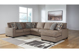 Cannonbrook Nutmeg 3-Piece Sectional with Chaise -  Ashley - Luna Furniture