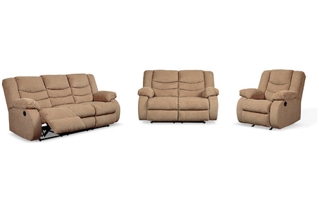 Tulen Mocha Reclining Sofa, Loveseat and Recliner -  Ashley - Luna Furniture