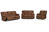 Tulen Chocolate Reclining Sofa, Loveseat and Recliner -  Ashley - Luna Furniture