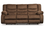Tulen Chocolate Reclining Sofa with Recliner -  Ashley - Luna Furniture