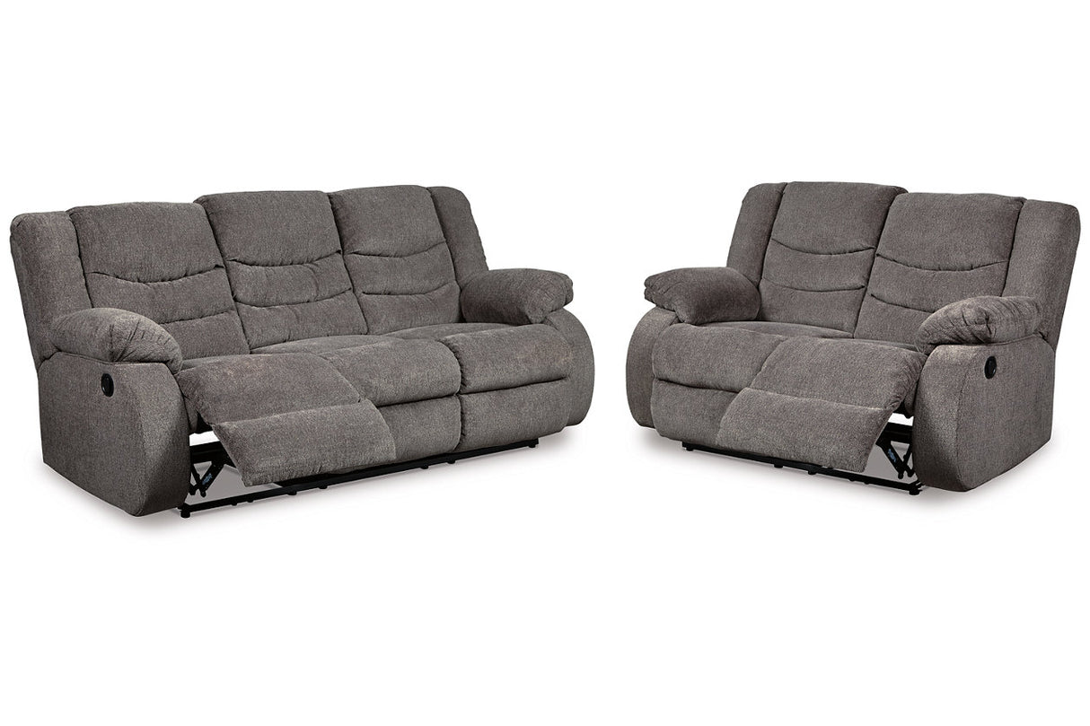 Tulen Gray Reclining Sofa and Loveseat -  Ashley - Luna Furniture