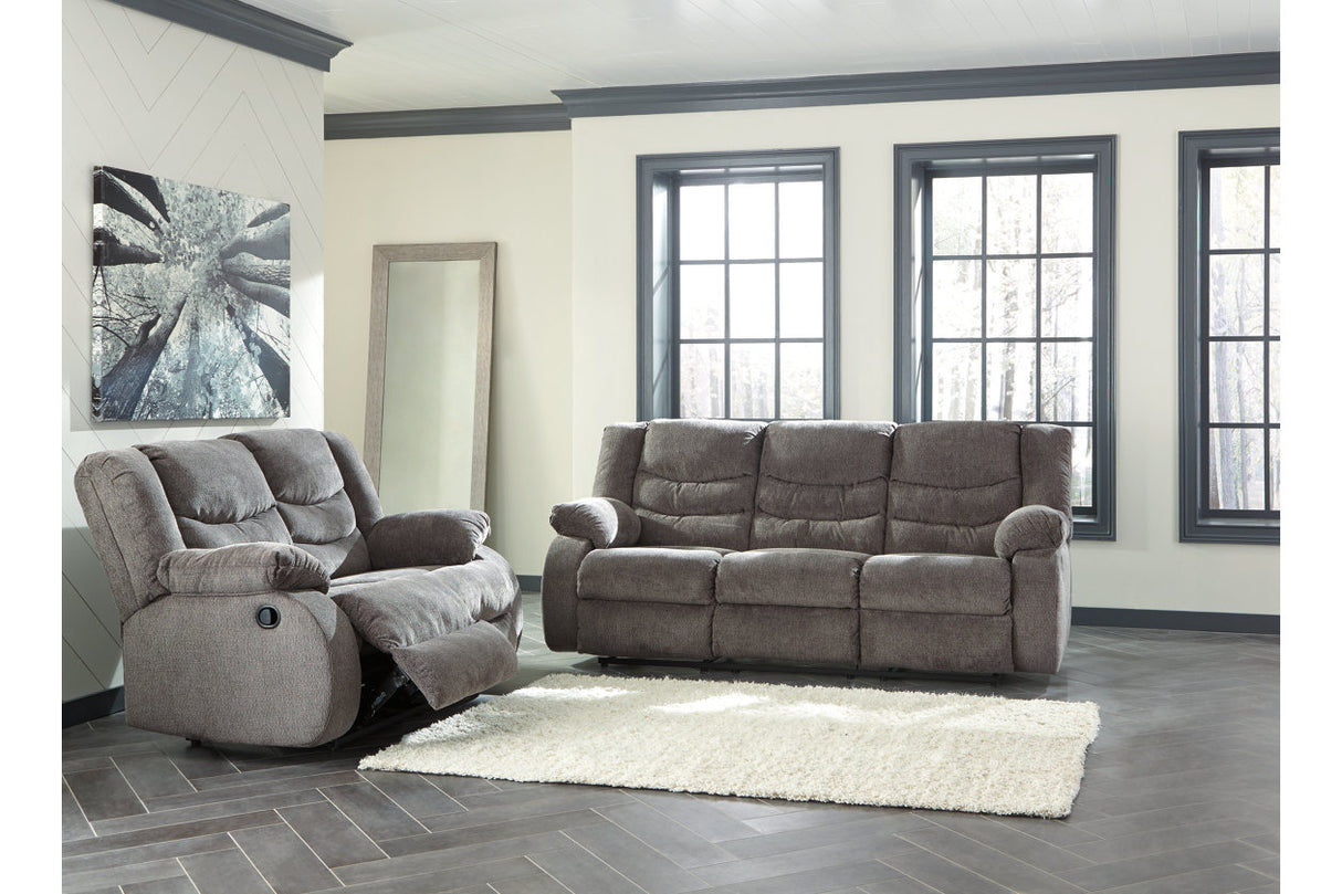 Tulen Gray Reclining Sofa and Loveseat -  Ashley - Luna Furniture