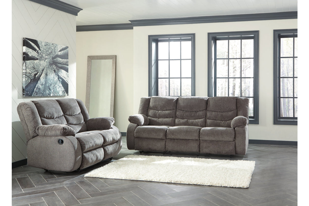 Tulen Gray Reclining Sofa and Loveseat -  Ashley - Luna Furniture