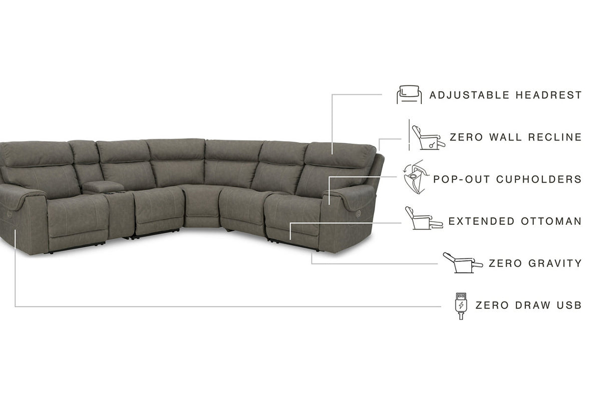 Starbot Fossil 7-Piece Power Reclining Sectional -  Ashley - Luna Furniture