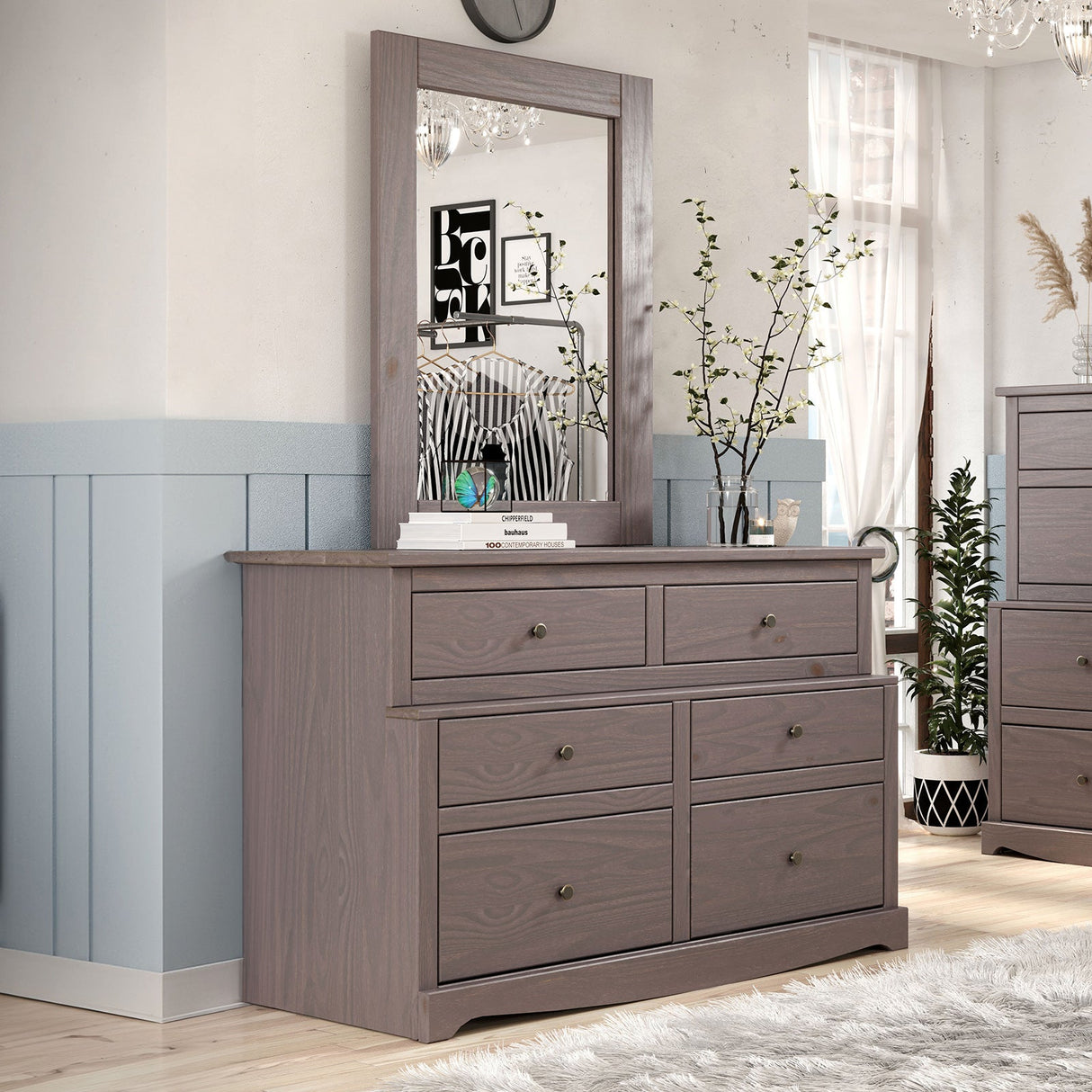 Stavros Gray Dresser from Furniture of America - Luna Furniture