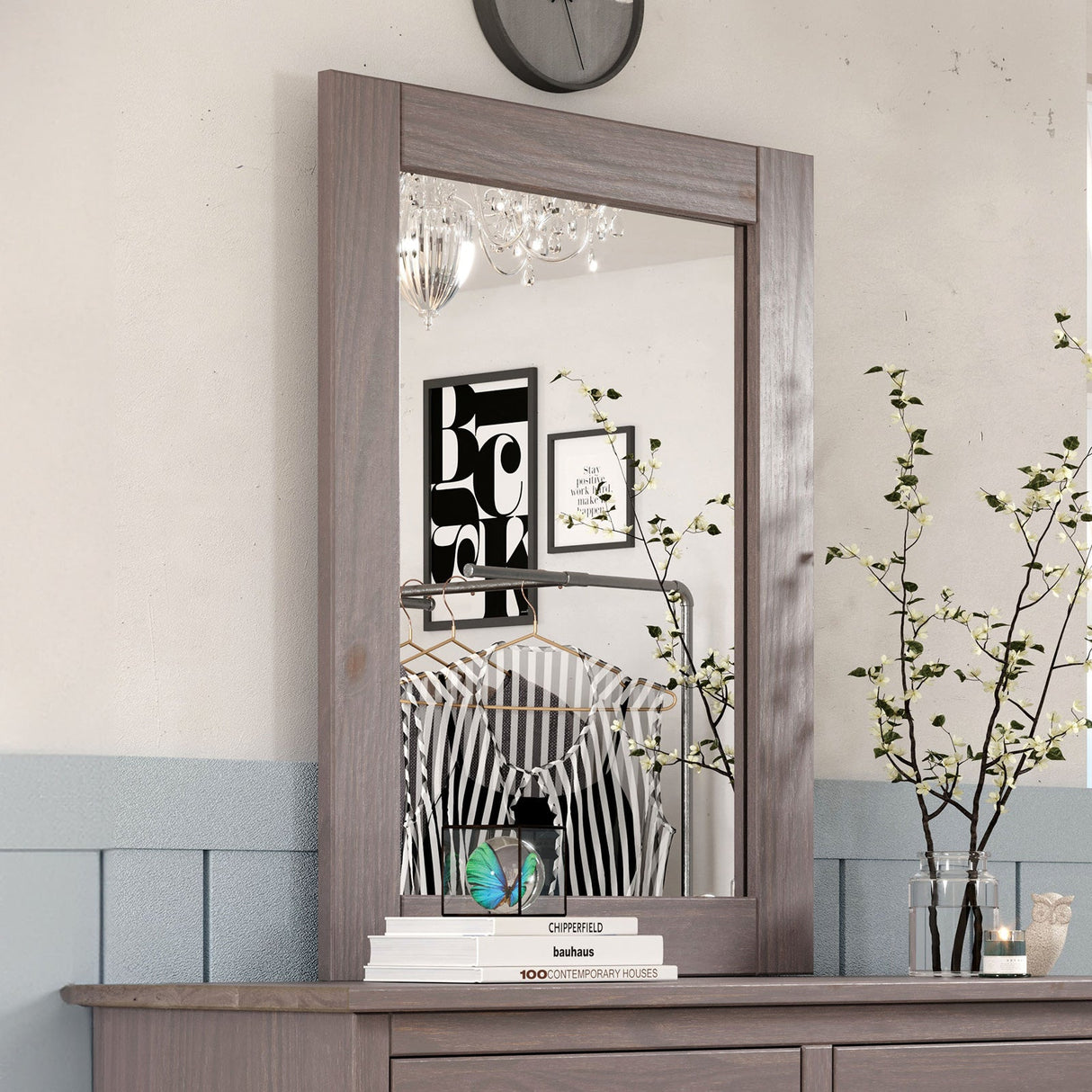 Stavros Gray Mirror from Furniture of America - Luna Furniture