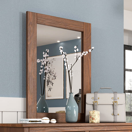 Stavros Mahogany Mirror from Furniture of America - Luna Furniture