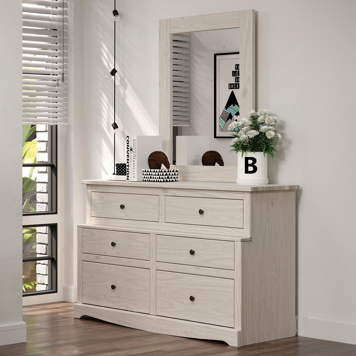 Stavros White Dresser from Furniture of America - Luna Furniture