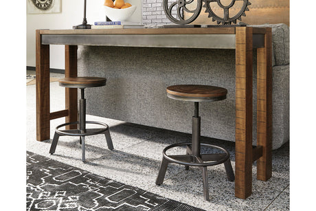 Torjin Brown/Gray Counter Height Dining Table and 2 Barstools -  Ashley - Luna Furniture