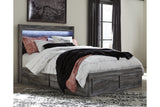 Baystorm Gray Queen Platform Bed with 4 Storage Drawers from Ashley - Luna Furniture