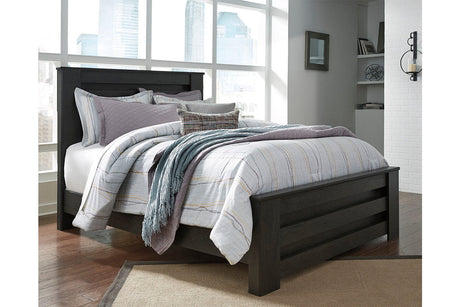 Brinxton Charcoal Queen Panel Bed -  Ashley - Luna Furniture