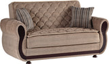 Argos Loveseat with cherry wood finish