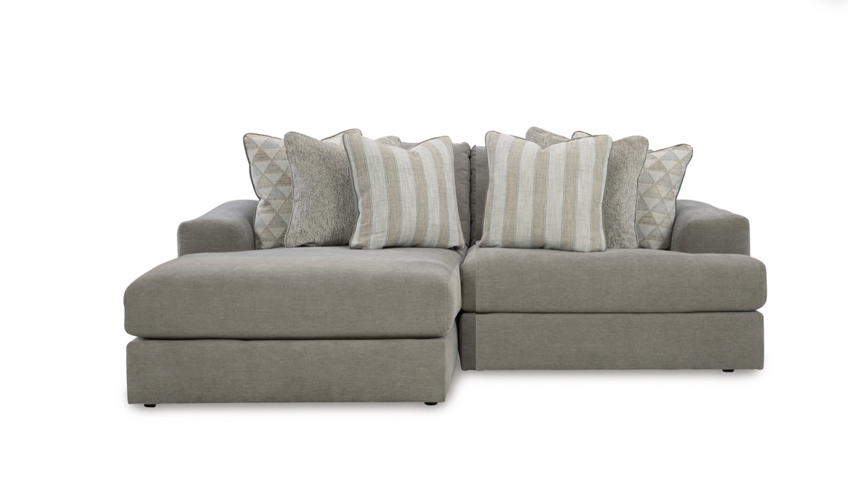 Avaliyah Ash 2-Piece LAF Chaise Sectional -  Ashley - Luna Furniture