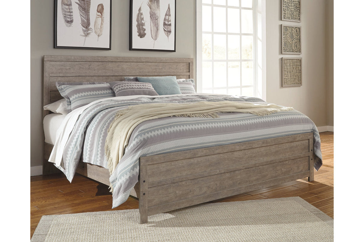 Culverbach Gray King Platform Bed -  Ashley - Luna Furniture