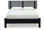 Danziar Black Queen Slat Platform Bed -  Ashley - Luna Furniture