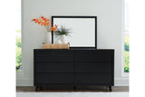 Danziar Black Dresser and Mirror -  Ashley - Luna Furniture