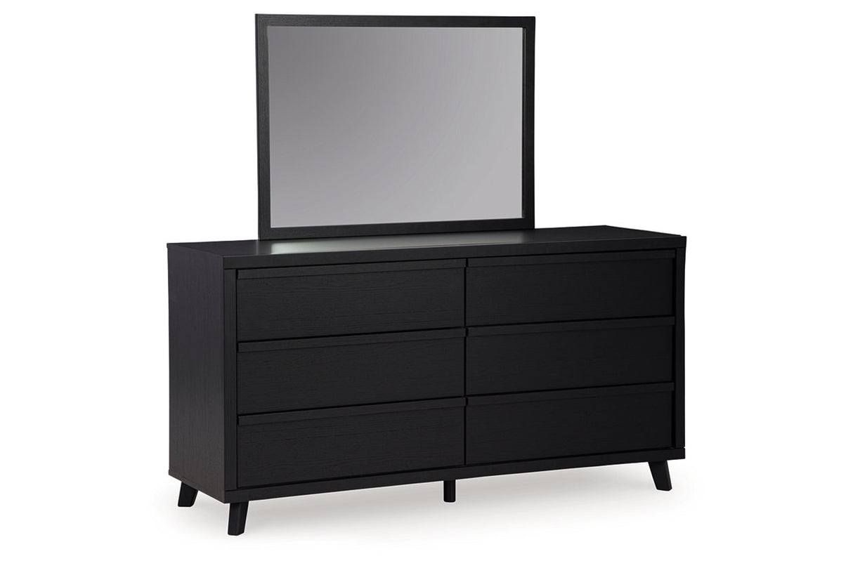 Danziar Black Dresser and Mirror -  Ashley - Luna Furniture