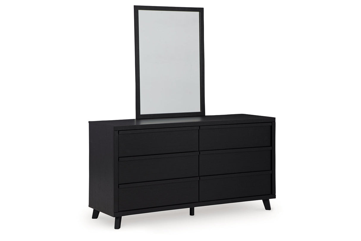 Danziar Black Dresser and Mirror -  Ashley - Luna Furniture