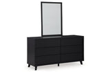 Danziar Black Dresser and Mirror -  Ashley - Luna Furniture