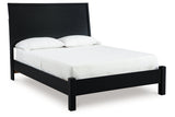 Danziar Black Queen Platform Bed -  Ashley - Luna Furniture