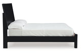 Danziar Black Queen Platform Bed -  Ashley - Luna Furniture