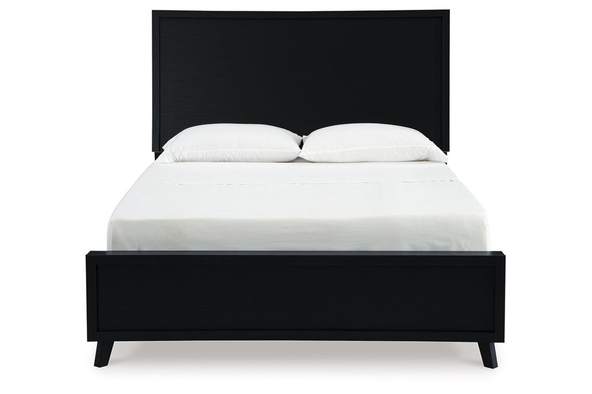 Danziar Black Queen Platform Bed -  Ashley - Luna Furniture