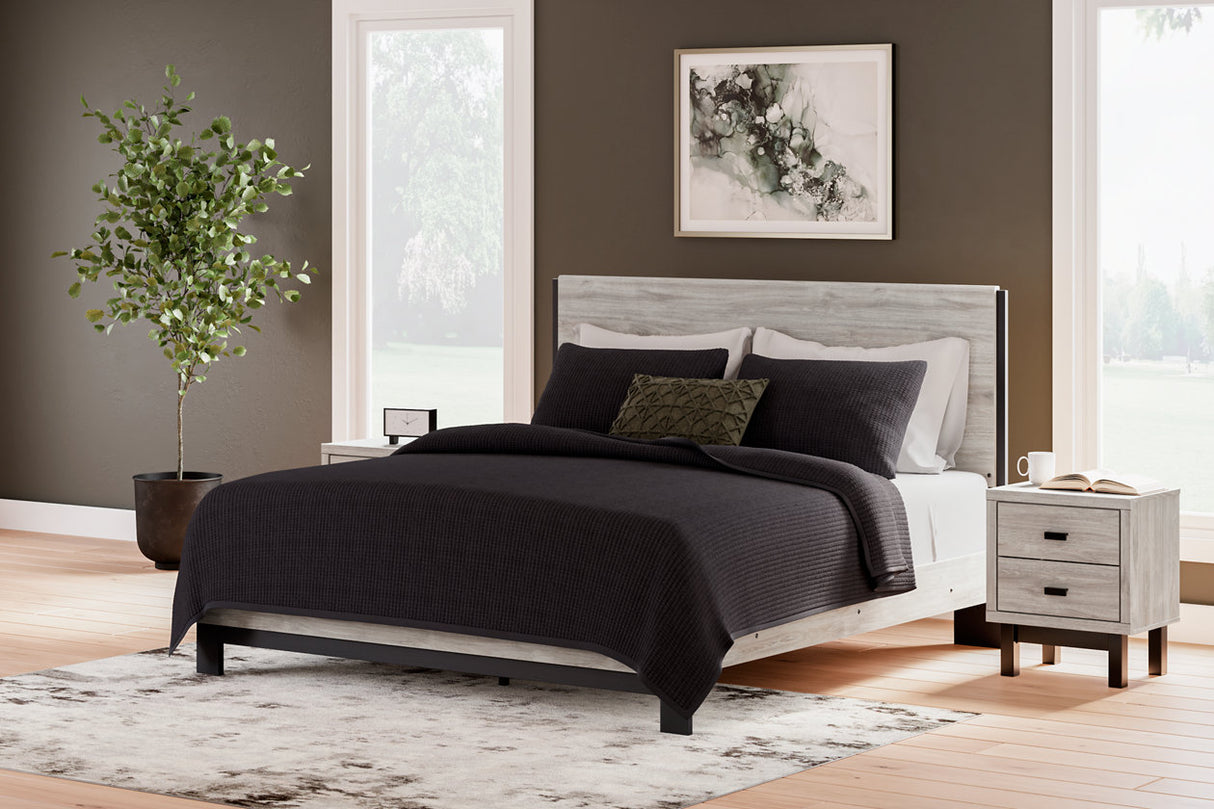 Vessalli Gray King Panel Bed -  Ashley - Luna Furniture