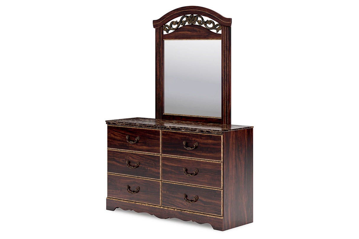 Glosmount Two-tone Dresser and Mirror -  Ashley - Luna Furniture