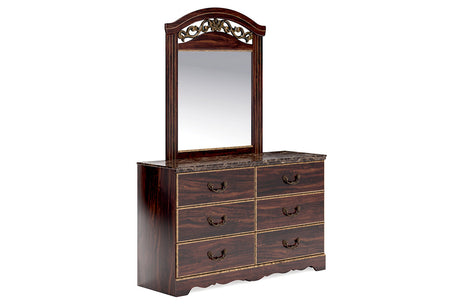 Glosmount Two-tone Dresser and Mirror -  Ashley - Luna Furniture