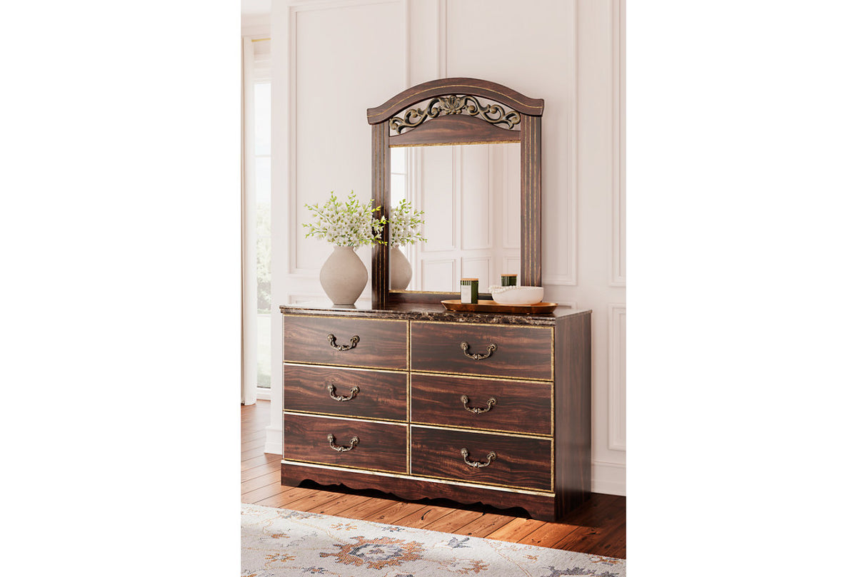 Glosmount Two-tone Dresser and Mirror -  Ashley - Luna Furniture