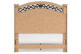 Glosmount Two-tone Queen Poster Bed -  Ashley - Luna Furniture