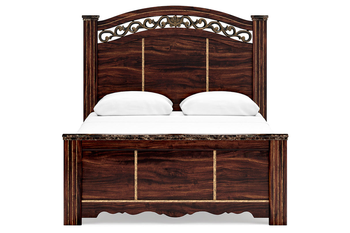 Glosmount Two-tone Queen Poster Bed -  Ashley - Luna Furniture