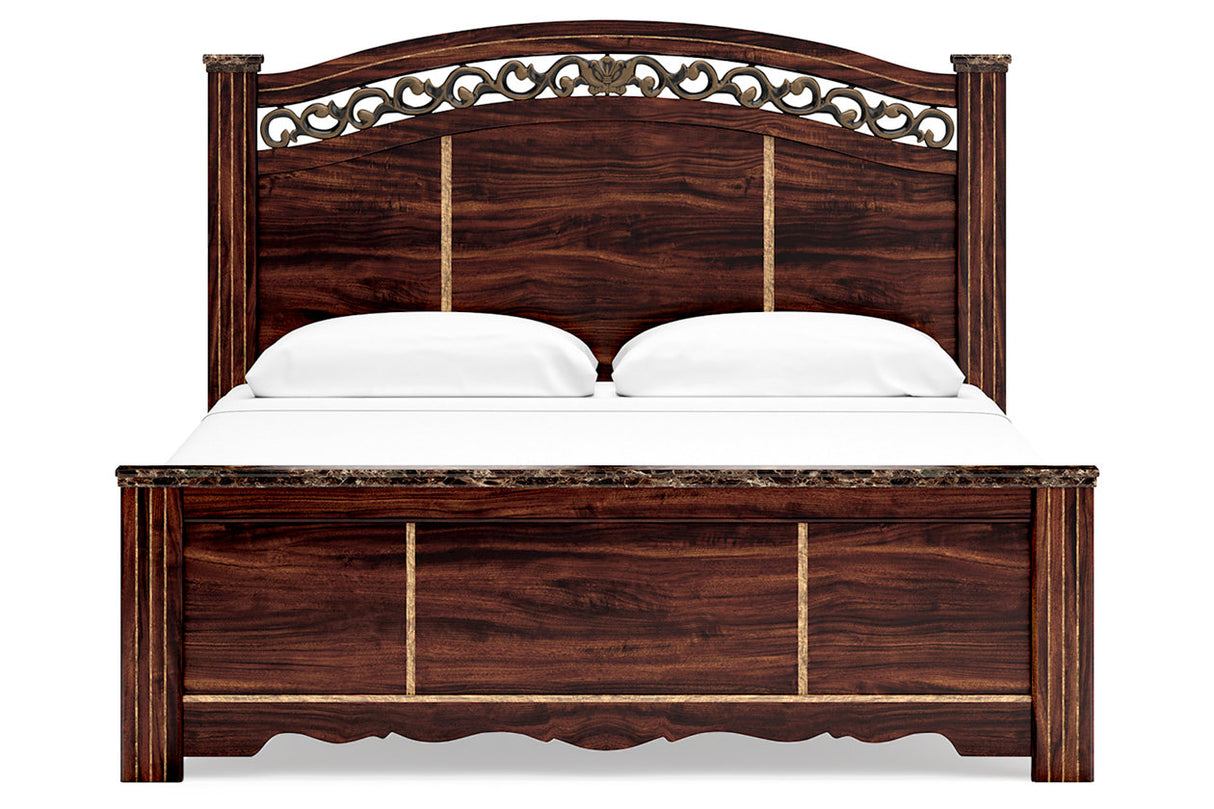 Glosmount Two-tone King Poster Bed -  Ashley - Luna Furniture