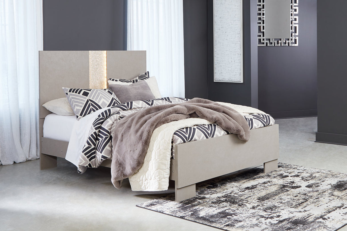 Surancha Gray Queen Panel Bed -  Ashley - Luna Furniture