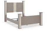 Surancha Gray Queen Poster Bed -  Ashley - Luna Furniture