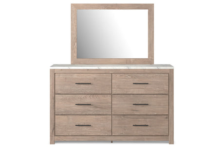 Senniberg Light Brown/White Dresser and Mirror -  Ashley - Luna Furniture