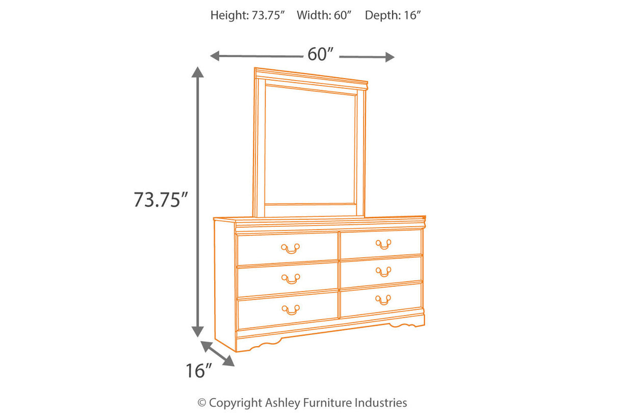 Huey Vineyard Black Dresser and Mirror -  Ashley - Luna Furniture