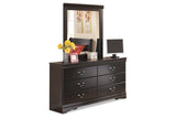 Huey Vineyard Black Dresser and Mirror -  Ashley - Luna Furniture