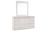 Anarasia White Dresser and Mirror -  Ashley - Luna Furniture