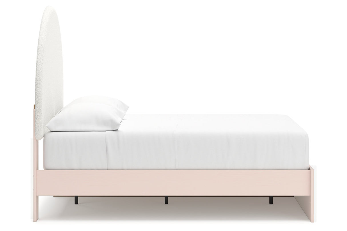 Wistenpine Blush Full Upholstered Panel Bed with Storage -  Ashley - Luna Furniture